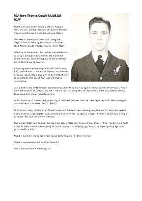 A preview of a PDF biography for Couch, Albert Thomas